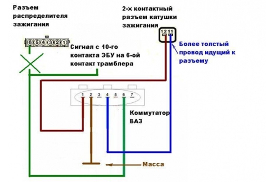 Схема трамблер мицубиси