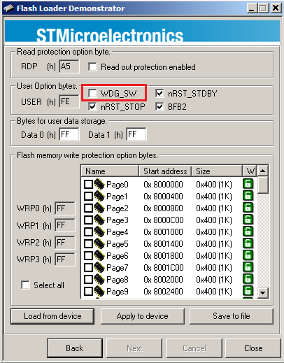 St link программа. Дизайн программы лоадер. Option bytes. Error: no stm32 target found. Option bytes.